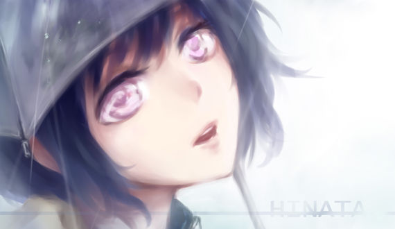 Обои на рабочий стол Арт на Хинату Хьюго / Hinata Hyuugo из аниме Наруто / Naruto (HINATA)