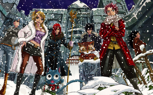 Обои на рабочий стол Персонажи из аниме «Хвост Феи / Fairy Tail»