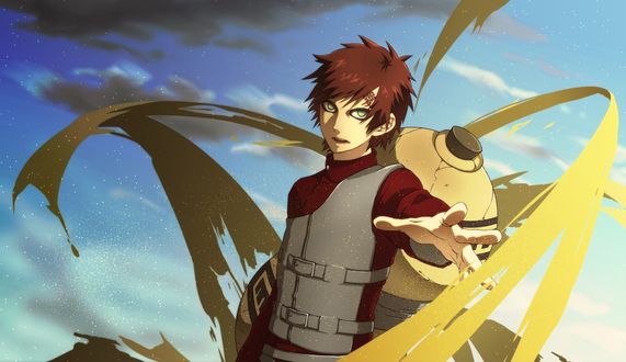 Обои на рабочий стол Гаара Казекаге / Gaara Kazekage из аниме Наруто / Naruto
