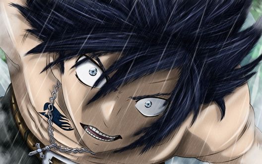 Обои на рабочий стол Грей Фуллбастер / Gray Fullbaster из аниме Хвост Феи / Fairy Tail