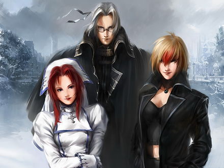 Обои на рабочий стол Персонажи из аниме Кровь Триединства / Trinity Blood