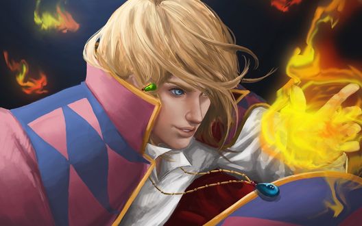 Обои на рабочий стол Арт на Howl / Хаула из аниме Howls Moving Castle / Ходячий замок Хаула