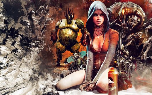 Обои на рабочий стол Kat / Кэт из игры Devil May Cry
