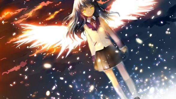 Обои на рабочий стол Девушка из аниме Ангельские Ритмы / Angel Beats