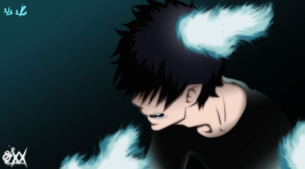 Обои на рабочий стол Плачущий Окимура Рин из аниме Aoi no Exorcist / Синий Экзорцист