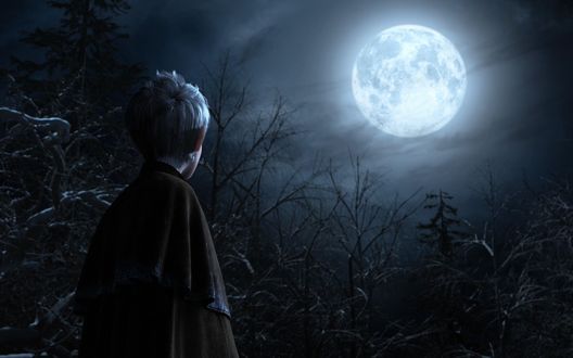 Обои на рабочий стол Джек Фрост / Jack Frost из мультфильма Хранители снов / Rise of the Guardians
