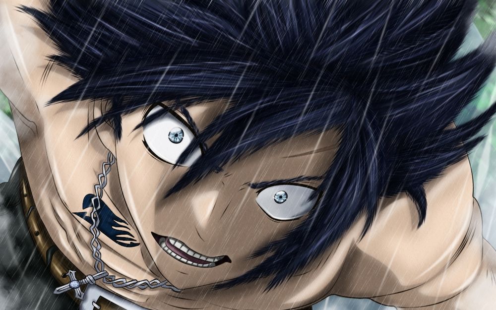 Обои для рабочего стола Грей Фуллбастер / Gray Fullbaster из аниме Хвост Феи / Fairy Tail