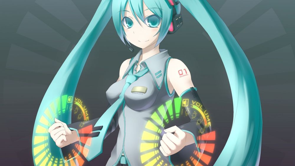 Обои для рабочего стола Vocaloid Hatsune Miku / Вокалоид Хатсуне Мику