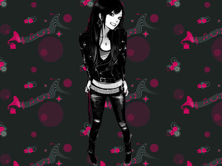 Emo anime girl wallpaper