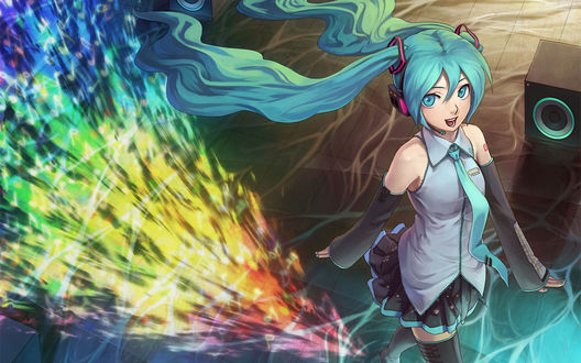 Обои на рабочий стол Vocaloid Hatsune Miku / Вокалоид Хатсуне Мику