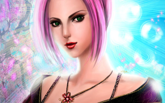 Обои на рабочий стол Сакура Харуно / Sakura Haruno, арт по аниме Наруто / Naruto