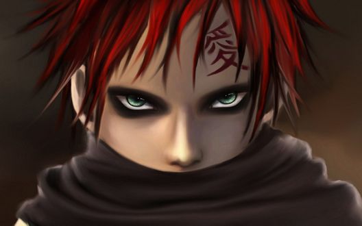 Обои на рабочий стол Песчаный Гаара / Subaku no Gaara из аниме Наруто / Naruto