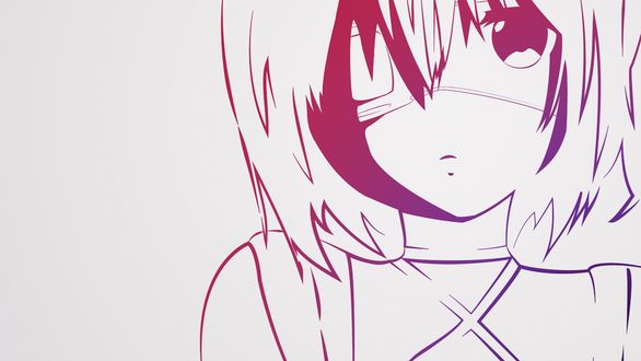 Обои на рабочий стол Рикка Таканаси / Takanashi rikka из аниме Чудачество любви не помеха! / Chuunibyou demo koi ga shitai!