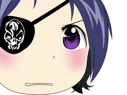 Обои на рабочий стол Голова Чиби Хром Докуро / Chibi Chrome Dokuro из аниме Репетитор-киллер Реборн! / Katekyo Hitman Reborn!