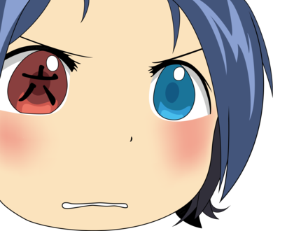Обои на рабочий стол Голова Чиби Рокудо Мукуро / Chibi Rokudo Mukuro из аниме Репетитор-киллер Реборн! / Katekyo Hitman Reborn!