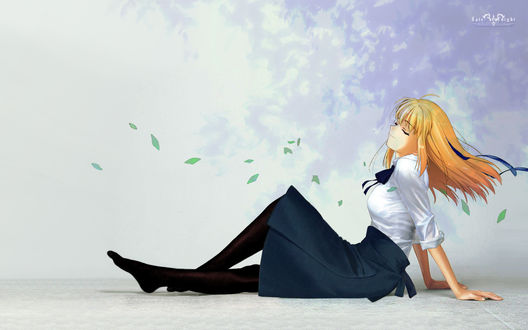 Обои на рабочий стол Сейбер / Saber из аниме Судьба: Начало / Fate / Zero