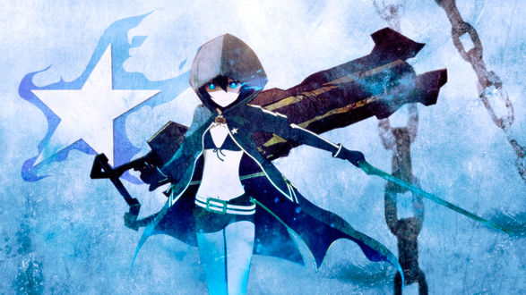 Обои на рабочий стол Мато Курой / Mato Kuroi из аниме Стрелок с Черной скалы / Black Rock Shooter