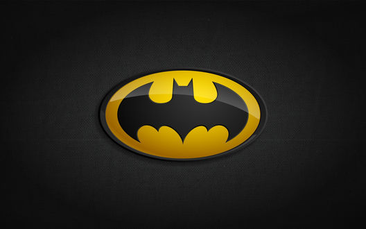 Обои на рабочий стол Логотип Batman на темном фоне