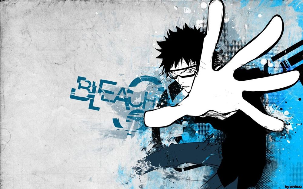 Обои для рабочего стола Ichigo Kurosaki / Ичиго Куросаки выставил руку вперед из аниме Bleach / Блич
