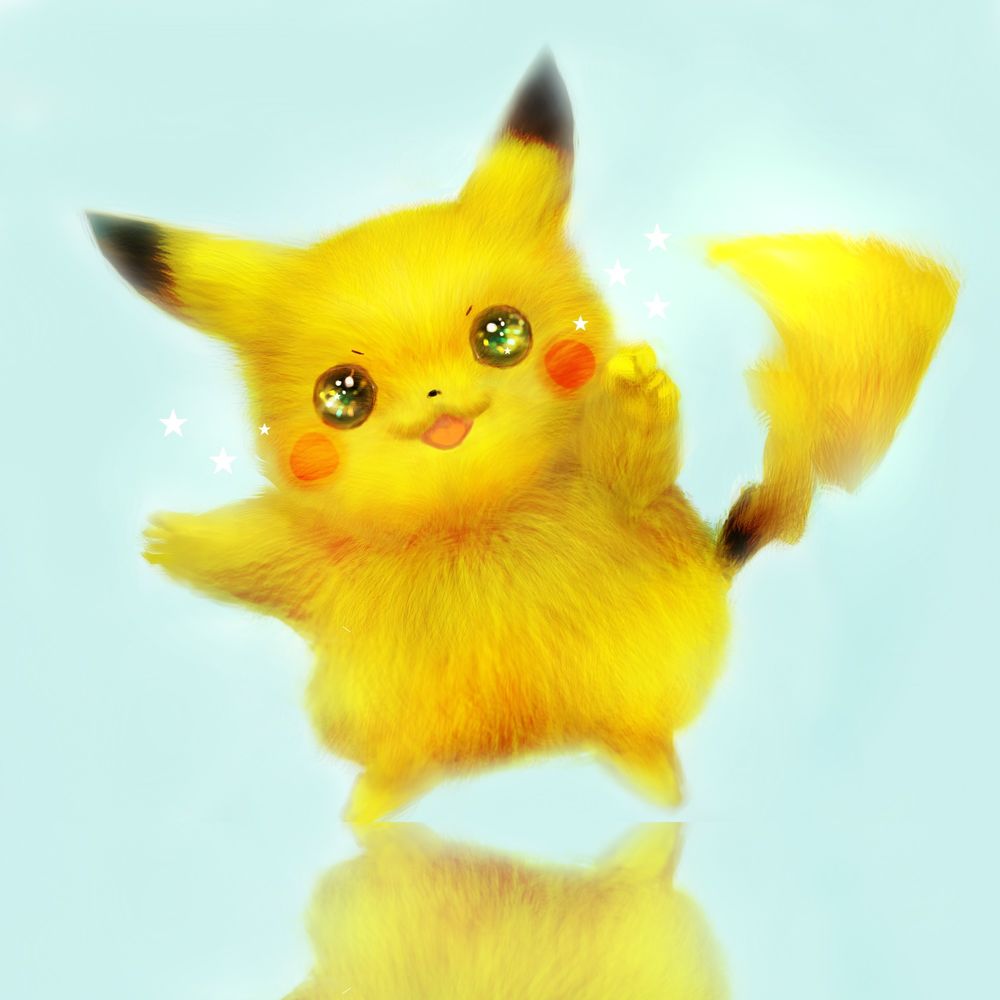 Обои на рабочий стол Улыбающийся Пикачу / Pikachu из аниме аниме Покемон /  Pokemon, обои для рабочего стола, скачать обои, обои бесплатно