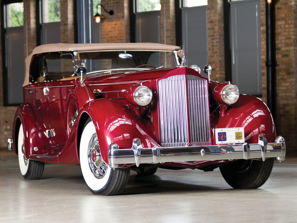 Обои для рабочего стола Packard Twelve Двойной клобук Спорт Phaeton 1935