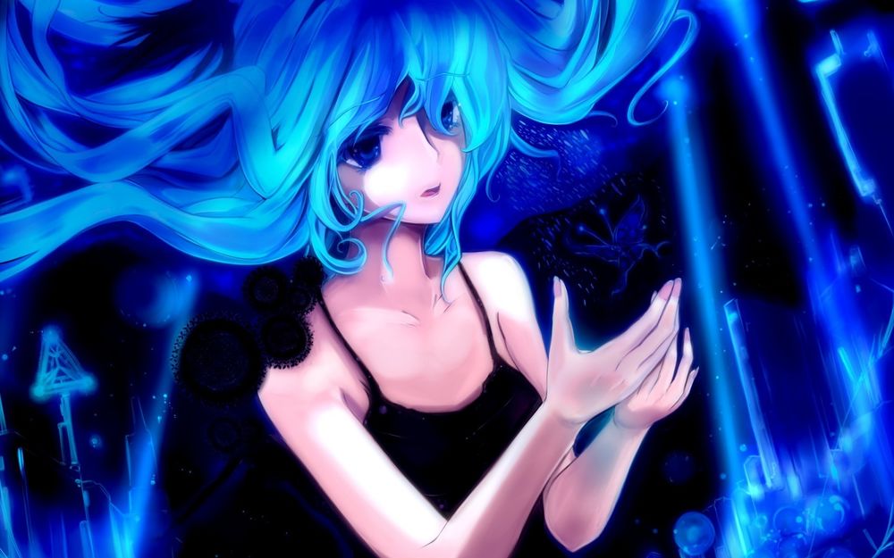Обои для рабочего стола Vocaloid Hatsune Miku / Вокалоид Хатсуне Мику
