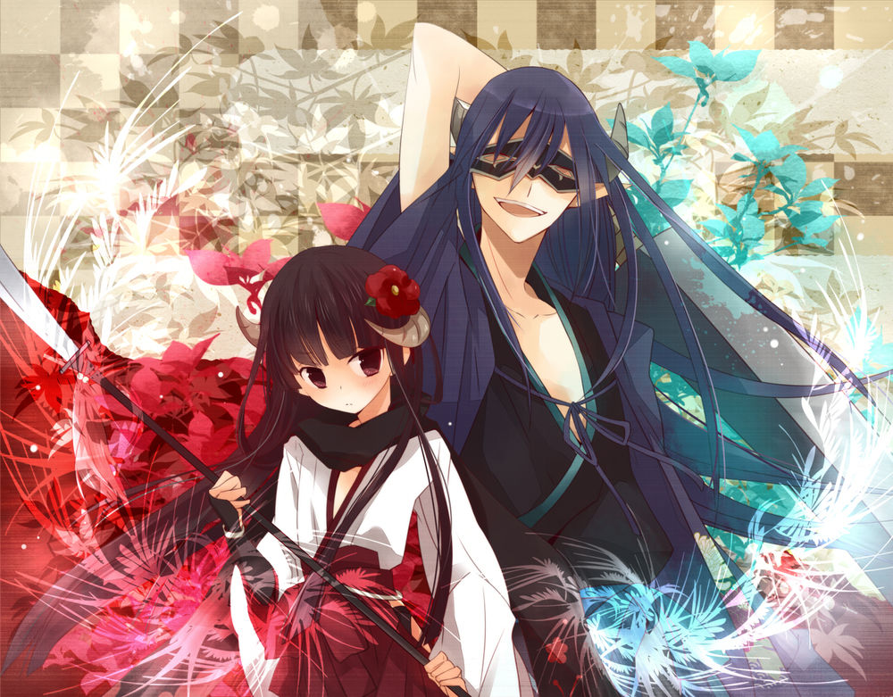 Обои для рабочего стола Shirakiin Ririchiyo / Ширакин Риричио и Shoukin Kagerou / Шоукин Кагеро из аниме Пес, Я и Секретная Служба / Inu x Boku Secret Service