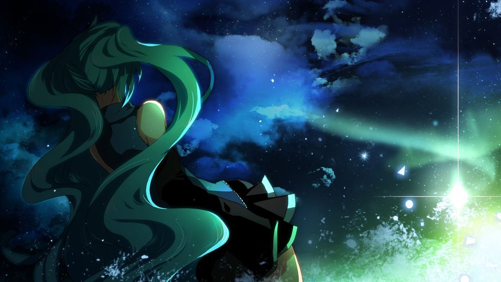 Обои для рабочего стола Vocaloid Hatsune Miku / Вокалоид Хатсуне Мику