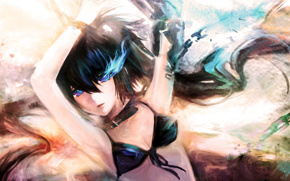 Обои для рабочего стола Мато Курой / Mato Kuroi из аниме Стрелок с Черной скалы / Black Rock Shooter