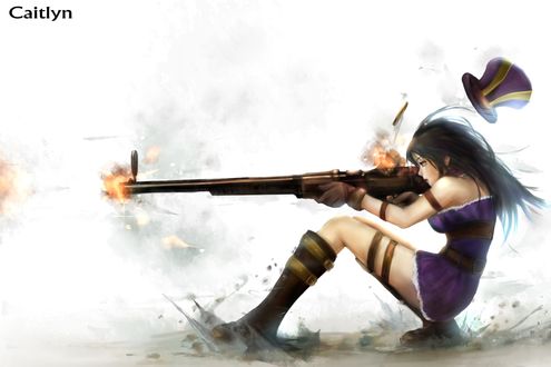 Обои на рабочий стол Caitlyn / Кейтлин из игры League of Legends / Лига Легенд