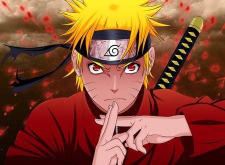 Обои на рабочий стол Главный герой Наруто Узумаки / Naruto Uzumaki из аниме Наруто / Naruto