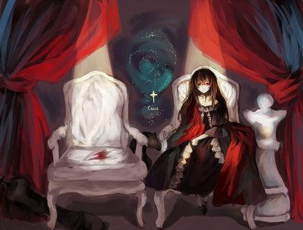 Обои на рабочий стол Лейси Баскервилль / Lacie Baskerville из манги Сердца Пандоры / Pandora Hearts