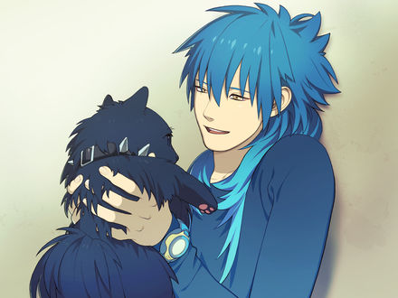 Обои на рабочий стол Аоба / Aoba и Рен / Ren из игры DRAMAtical Murder