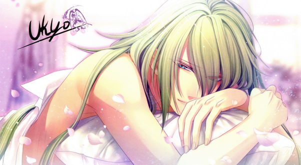 Обои на рабочий стол Уке / Ukyo из аниме Амнезия / Amnesia, художник Hanamura Mai