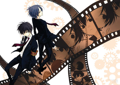 Обои на рабочий стол Хибари Кея / Hibari Kyoya и Рокудо Мукуро / Rokudo Mukuro Репетитор-киллер Реборн / Katekyo Hitman Reborn