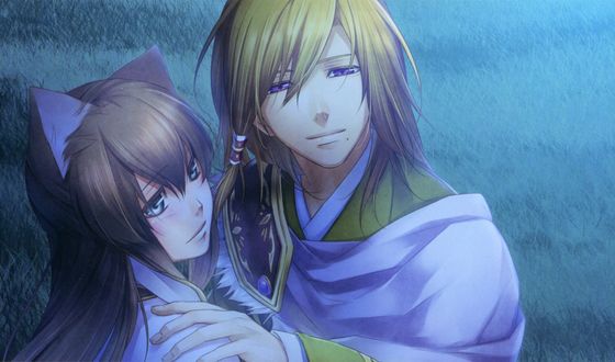 Обои на рабочий стол Chouryou & Kanu из игры Jyuzaengi ~Engetsu Sangokuden~/ Исторический роман Тринадцатого Зодиака. Сказание о Полумесяце Троецарствия
