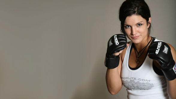 Обои на рабочий стол Американский боец ММА и актриса Джина Джой Карано / Gina Joy Carano спортсменка по муай-тай