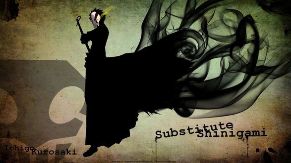 Обои на рабочий стол Ичиго Куросаки / Ichigo Kurosaki из аниме Блич / Bleach (Substitute Shinigami)