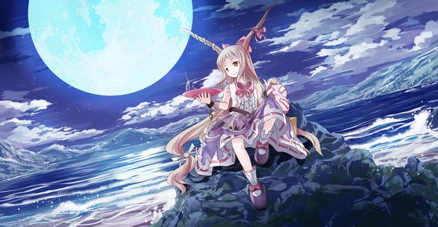 Обои на рабочий стол Ibuki Suika / Суйка Ибуки из Тохо / Touhou Project