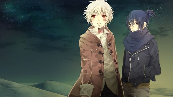 Обои на рабочий стол Nezumi / Нэдзуми и Шион / Shion из аниме Шестая Зона / NO 6
