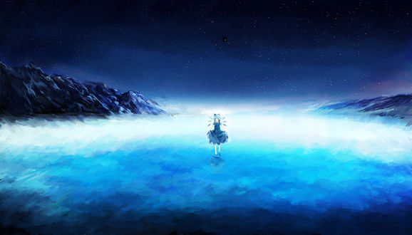 Обои на рабочий стол Чирно / Cirno из Тохо / Touhou Project