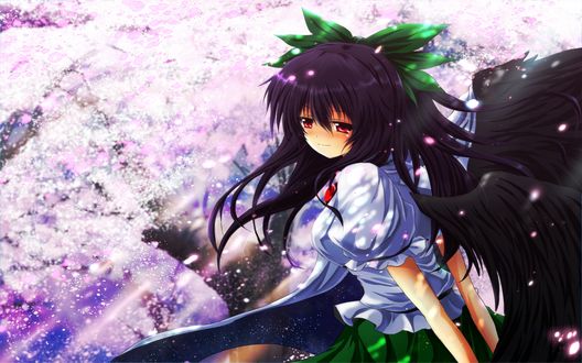 Обои на рабочий стол Utsuho Reiuji / Утсухо Рейуджи из игры Проект Восток / Touhou Project