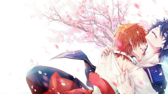 Обои на рабочий стол Fushimi Saruhiko & Yata Misaki / Сарухико Фусими и Мисаки Ята из аниме Проект Кей / K Project