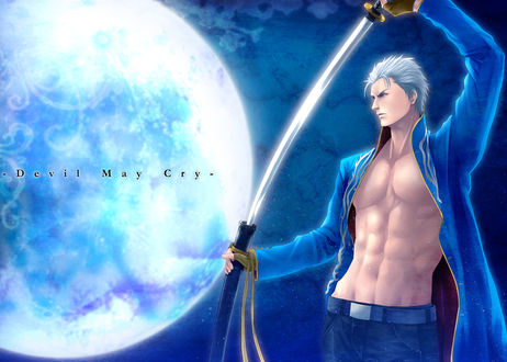 Обои на рабочий стол Vergil / Вергилий из игры Devil May Cry