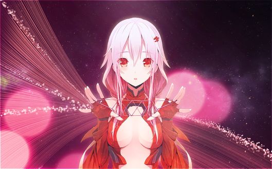 Обои на рабочий стол Yuzuriha Inori / Инори Юдзуриха из аниме Корона Вины / Guilty Crown, художник Yayaftw