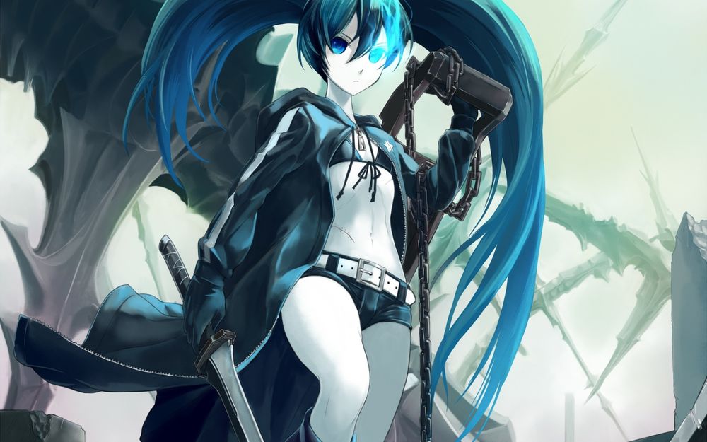 Обои для рабочего стола Мато Курой / Mato Kuroi из аниме Стрелок с Черной скалы / Black Rock Shooter