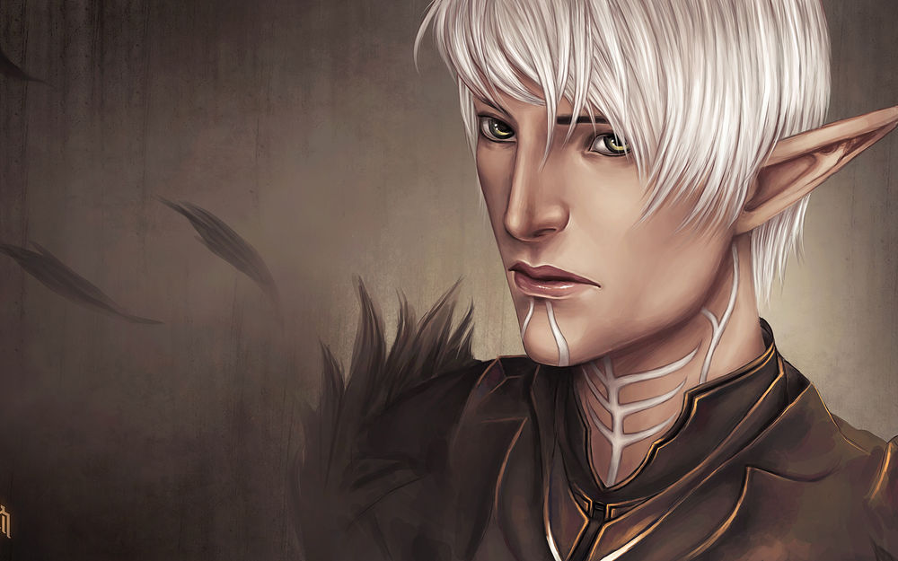 Обои для рабочего стола Фенрис / Fenris из игры Dragon Age 2