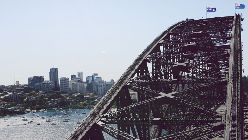 Обои для рабочего стола Вид на Сидней / Sydney с железного моста