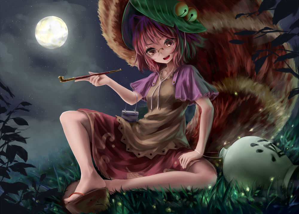 Обои для рабочего стола Futatsuiwa Mamizou / Мамидзо Футацуйва из Тохо / Touhou Project