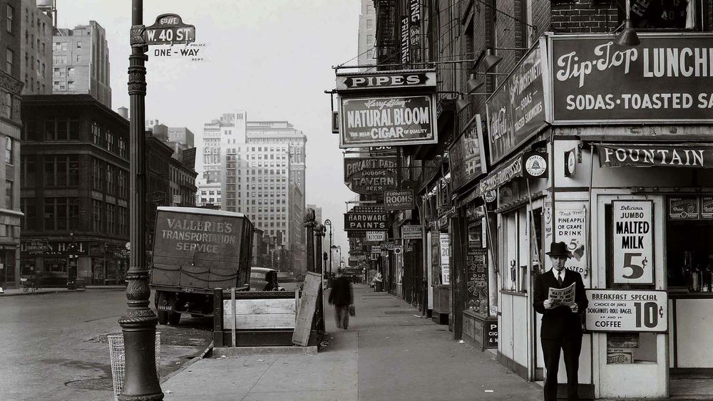 Обои для рабочего стола Улица Нью-Йорка / New York City в 1940 году